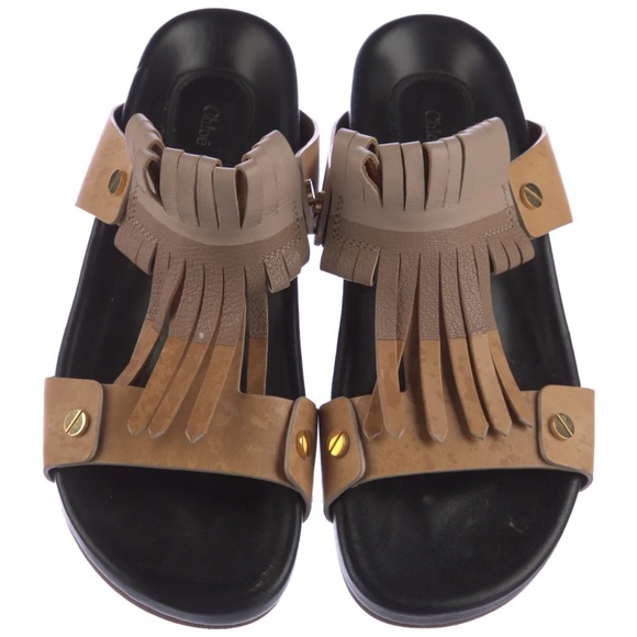 Chloé leather slides - Picture 6 of 7